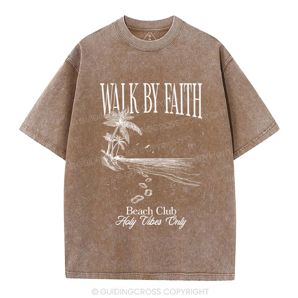 Walk By Faith Christian Washed T-Shirt