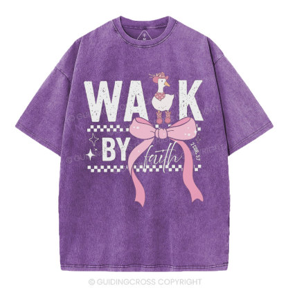 Walk By Faith Christian Washed T-Shirt