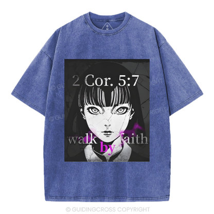 Walk By Faith Christian Washed T-Shirt
