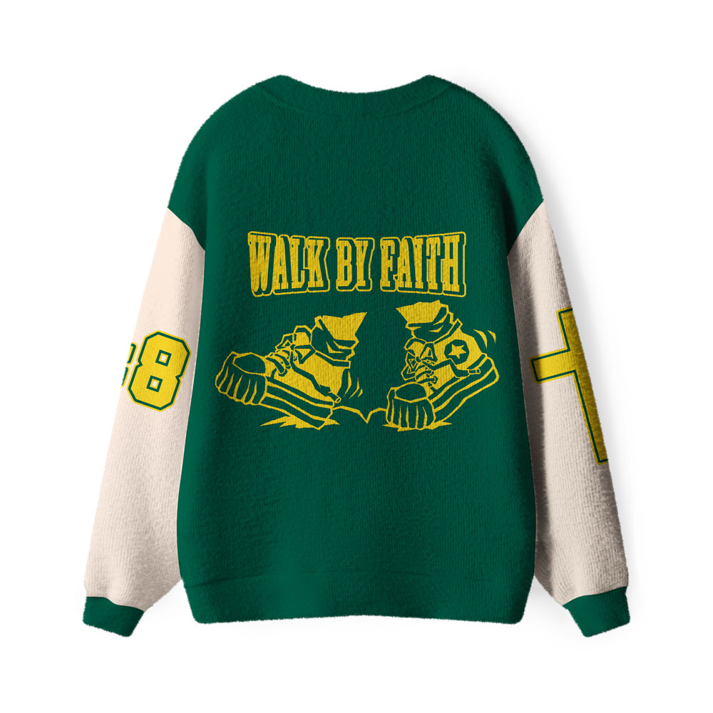 Walk By Faith Furry Christian Lightweight Cardigan