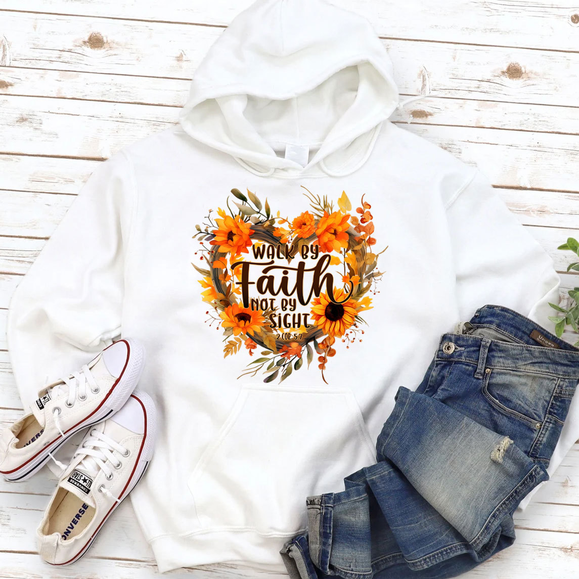 Walk By Faith Not By Sight Christian Hoodie