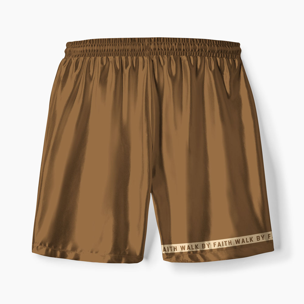 Walk By Faith Oversized Shiny V-Neck Christian Jersey & Shorts