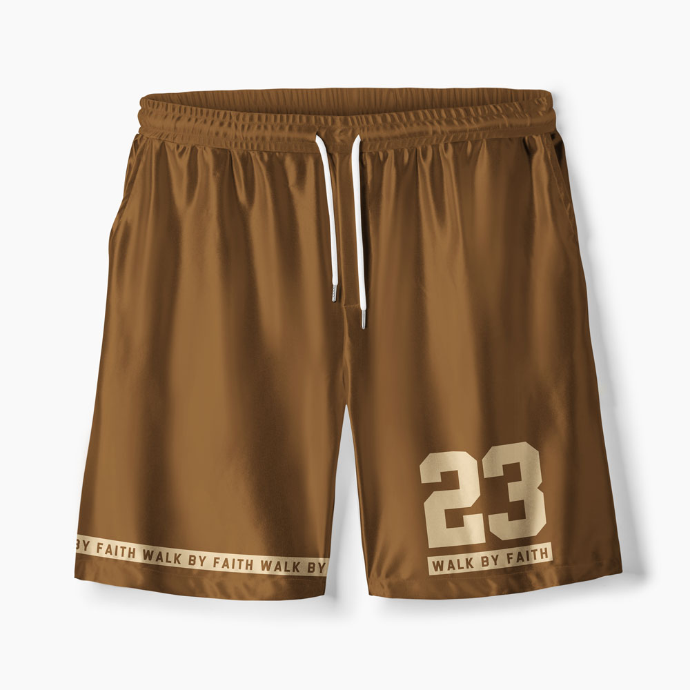 Walk By Faith Oversized Shiny V-Neck Christian Jersey & Shorts