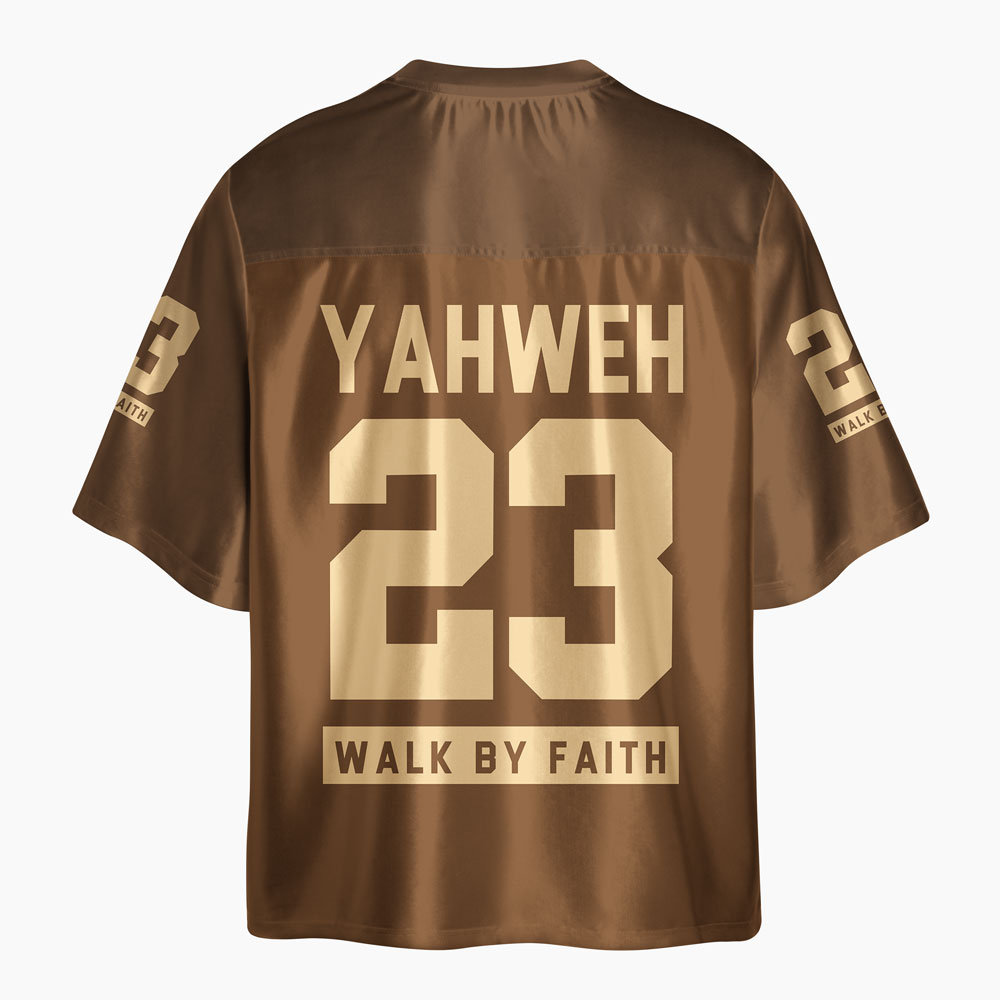 Walk By Faith Oversized Shiny V-Neck Christian Jersey & Shorts