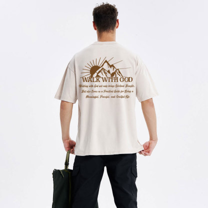 Walk With God Christian Washed T-Shirt