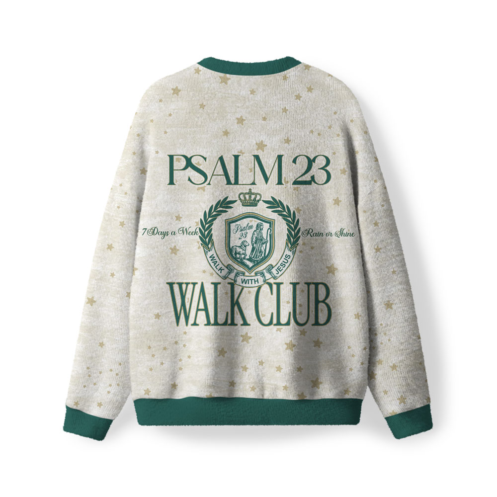 Walk With Jesus Furry Christian Lightweight Sweater