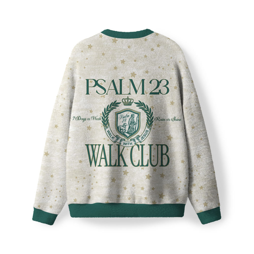 Walk With Jesus Furry Christian Lightweight Sweater