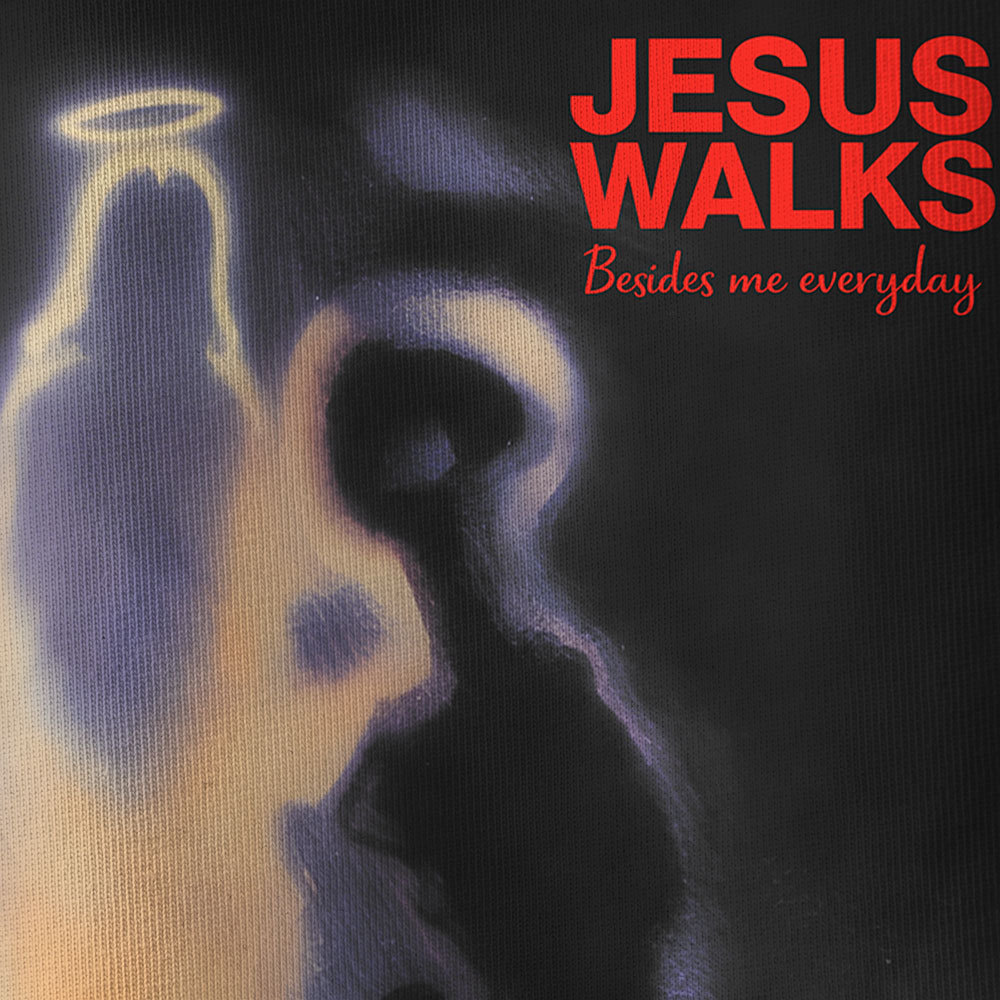 Walk With Jesus Oversized All-Over Print Christian T-Shirt