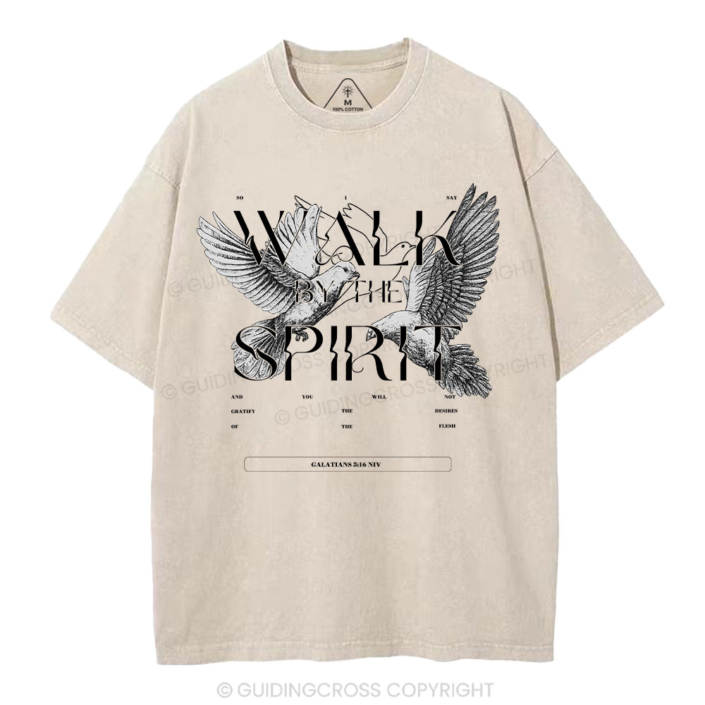 Walk With The Spirit Christian Washed T-Shirt