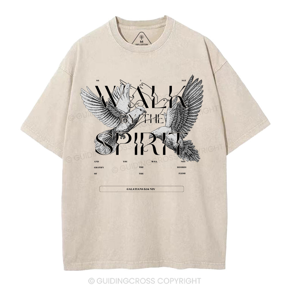 Walk With The Spirit Christian Washed T-Shirt