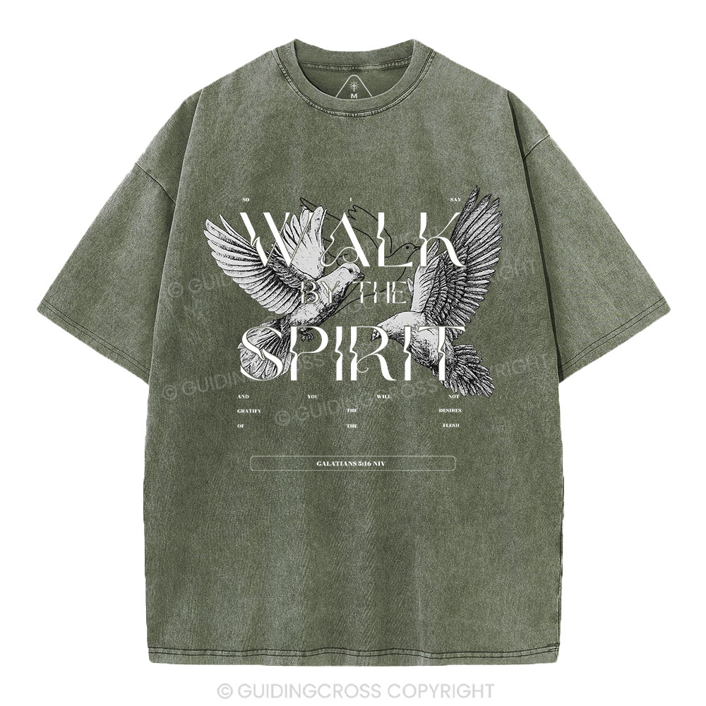 Walk With The Spirit Christian Washed T-Shirt