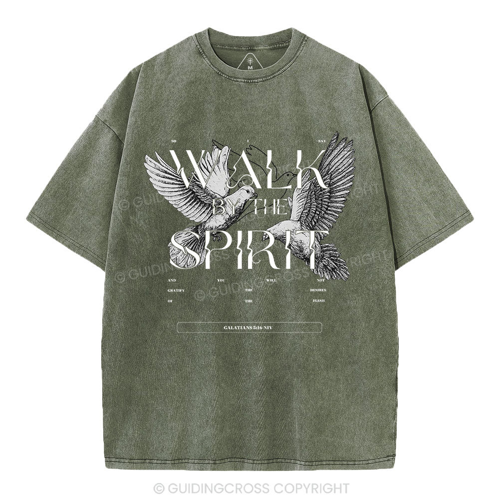 Walk With The Spirit Christian Washed T-Shirt