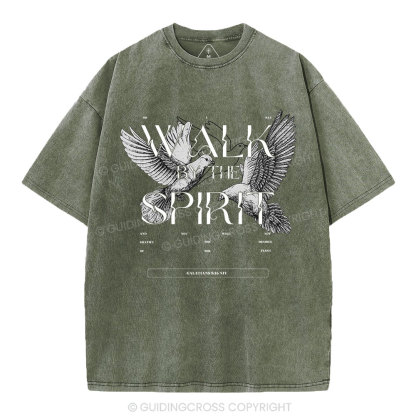 Walk With The Spirit Christian Washed T-Shirt