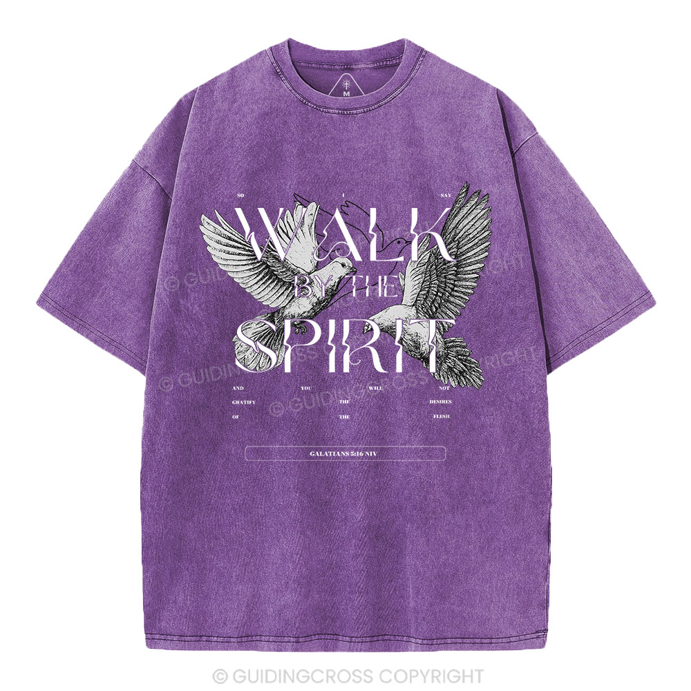 Walk With The Spirit Christian Washed T-Shirt