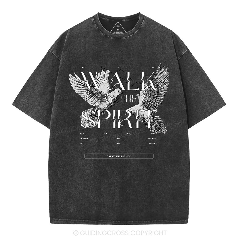 Walk With The Spirit Christian Washed T-Shirt