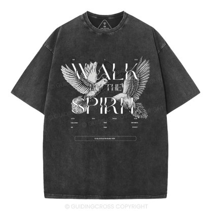 Walk With The Spirit Christian Washed T-Shirt