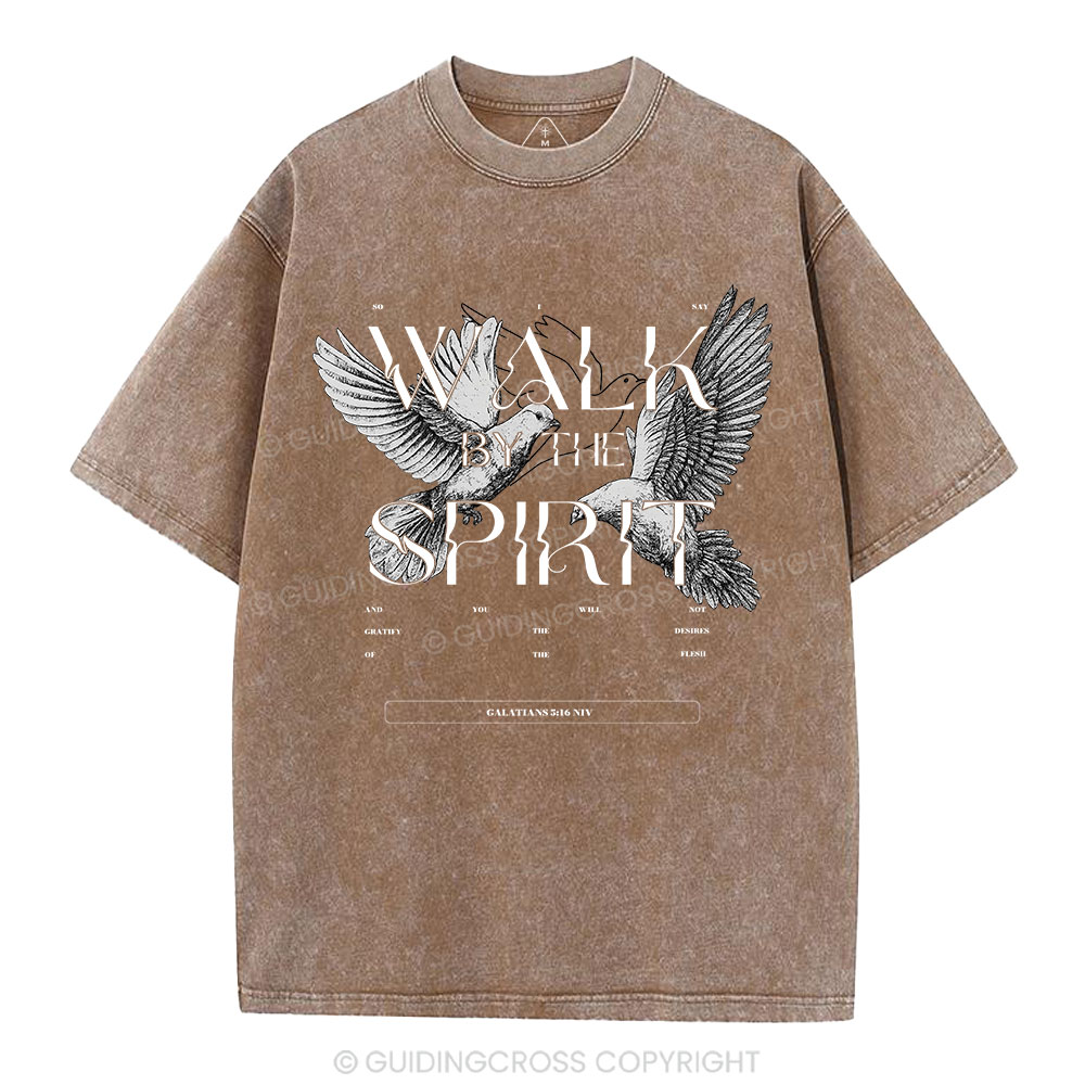 Walk With The Spirit Christian Washed T-Shirt