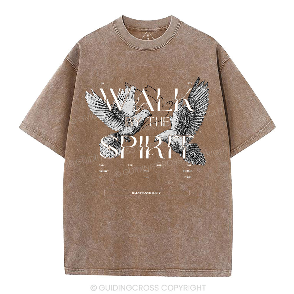 Walk With The Spirit Christian Washed T-Shirt