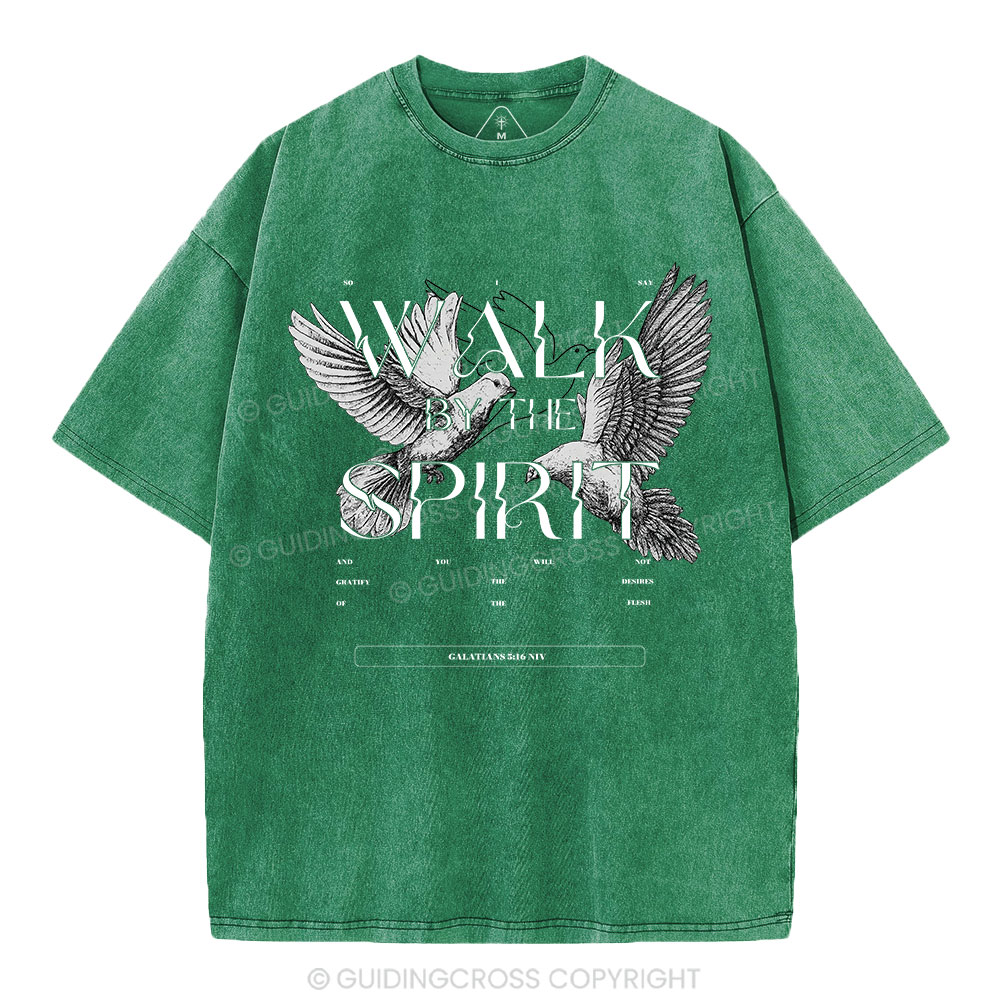 Walk With The Spirit Christian Washed T-Shirt