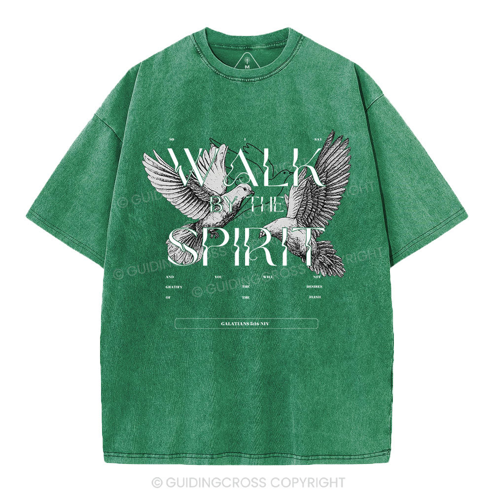 Walk With The Spirit Christian Washed T-Shirt