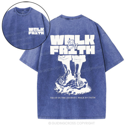 Walk by Faith Christian Washed T-Shirt