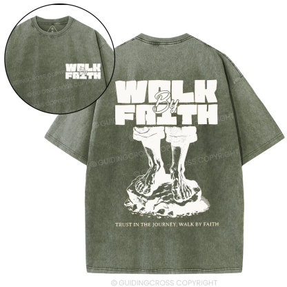 Walk by Faith Christian Washed T-Shirt