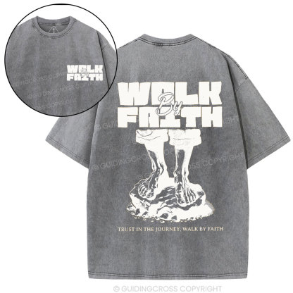 Walk by Faith Christian Washed T-Shirt