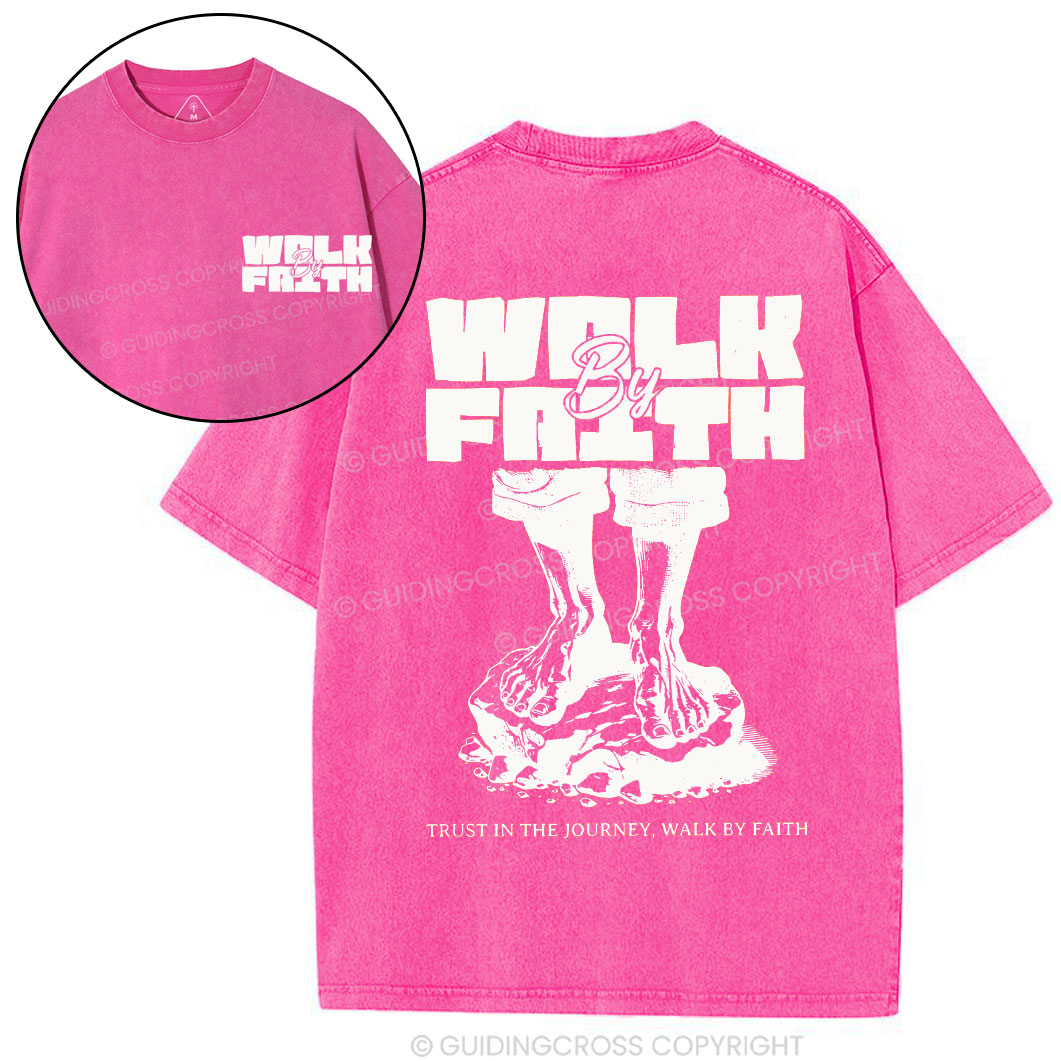 Walk by Faith Christian Washed T-Shirt