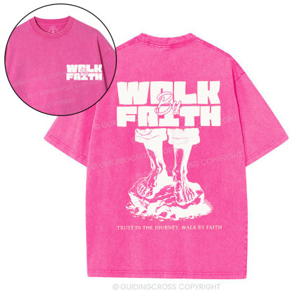 Walk by Faith Christian Washed T-Shirt