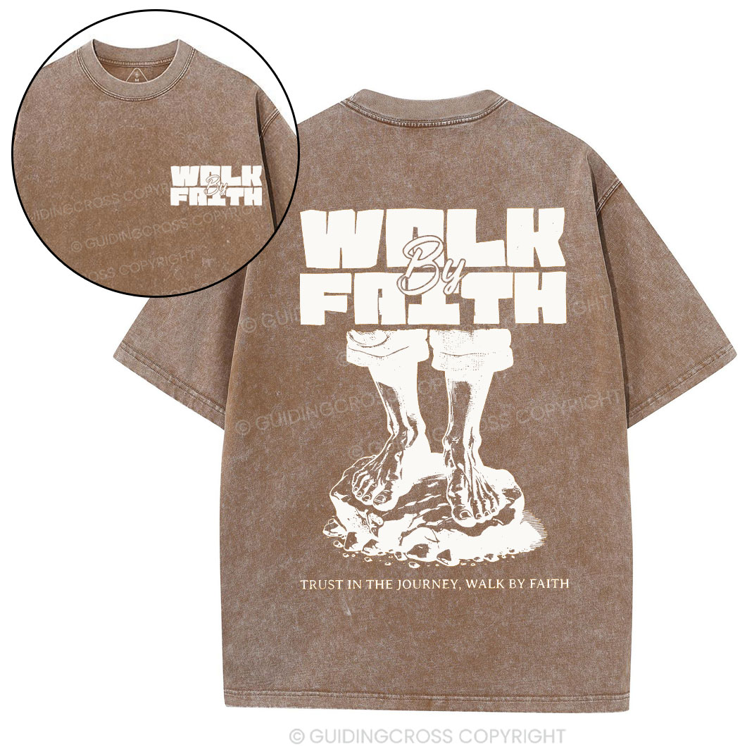 Walk by Faith Christian Washed T-Shirt
