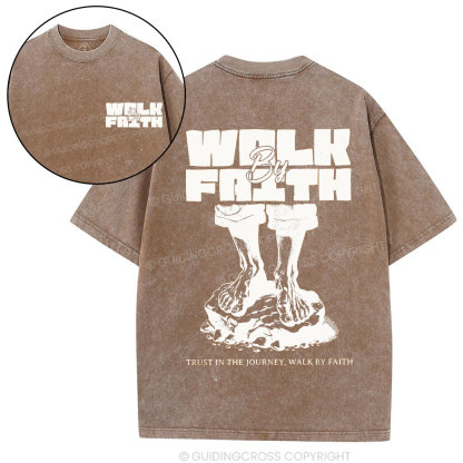 Walk by Faith Christian Washed T-Shirt