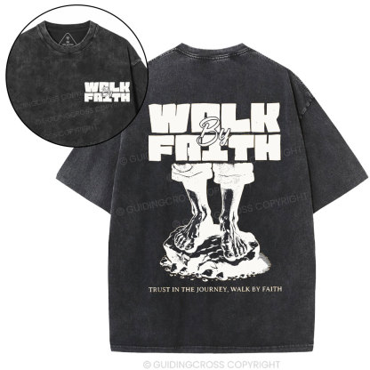 Walk by Faith Christian Washed T-Shirt