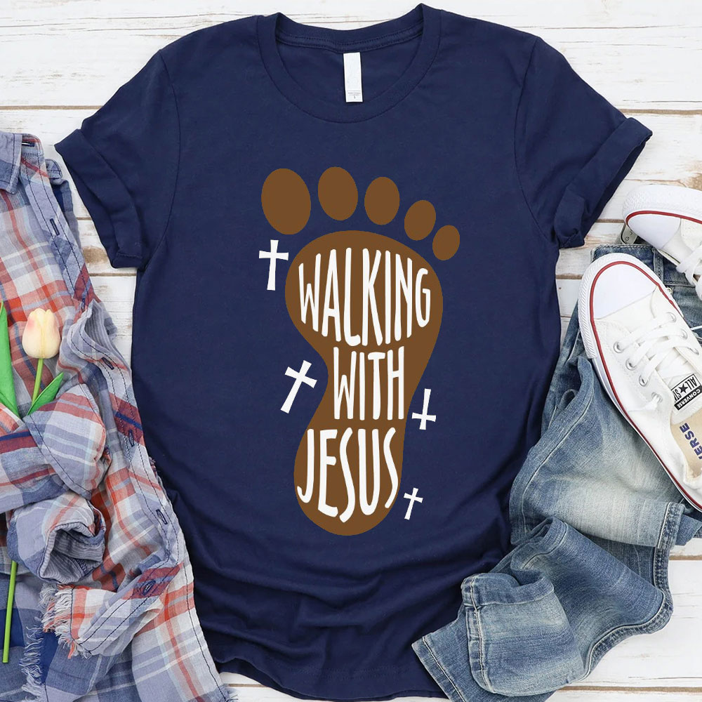 Walking With Jesus Christian T-Shirt