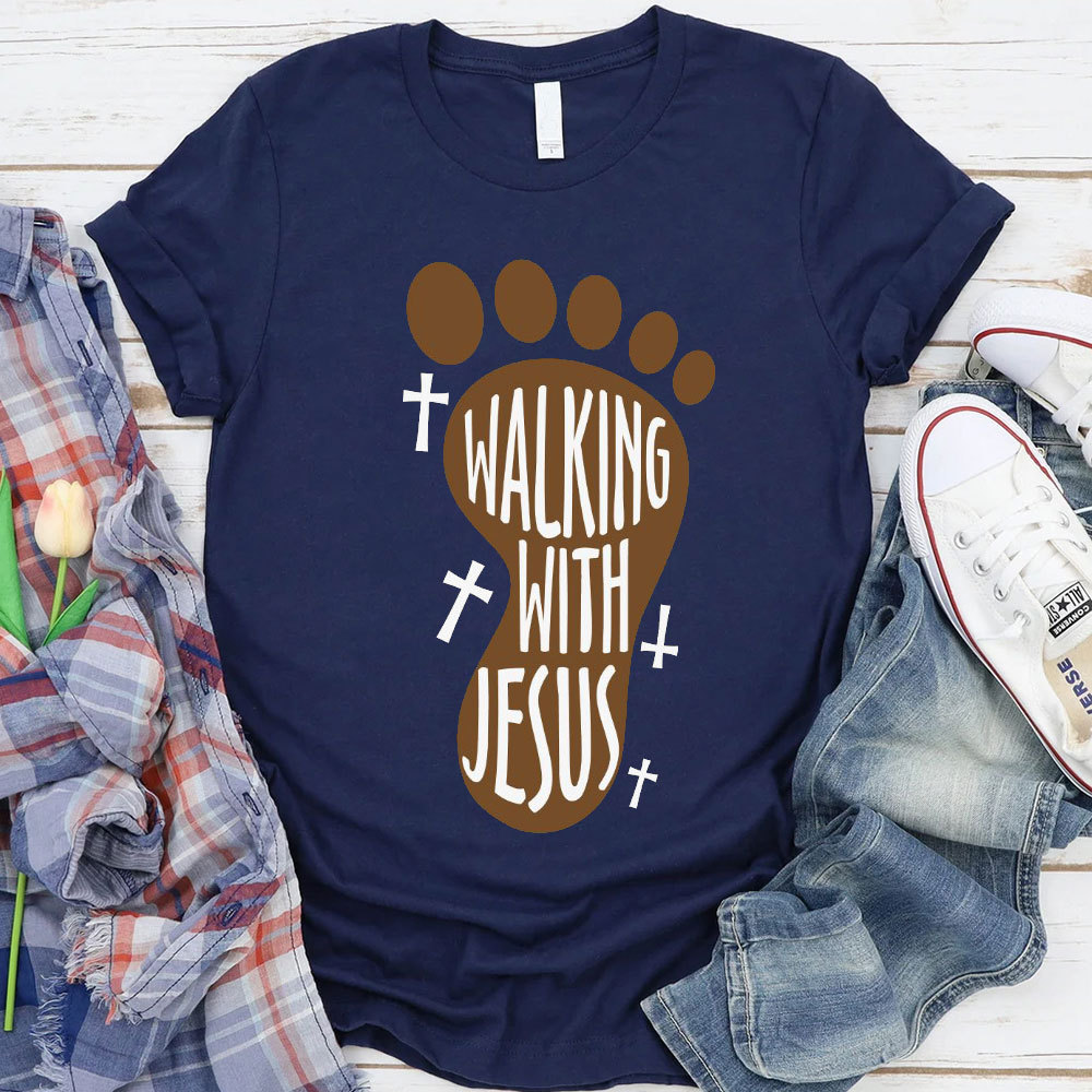 Walking With Jesus Christian T-Shirt
