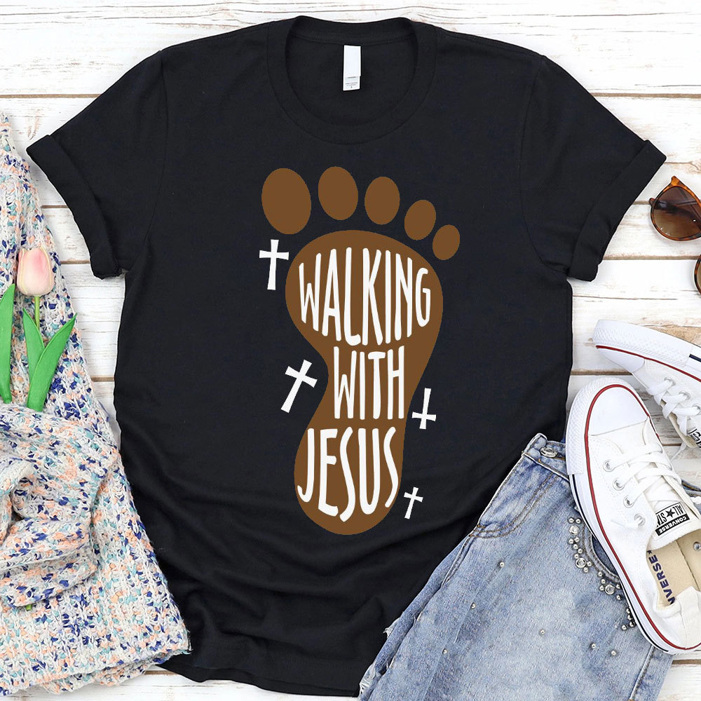 Walking With Jesus Christian T-Shirt