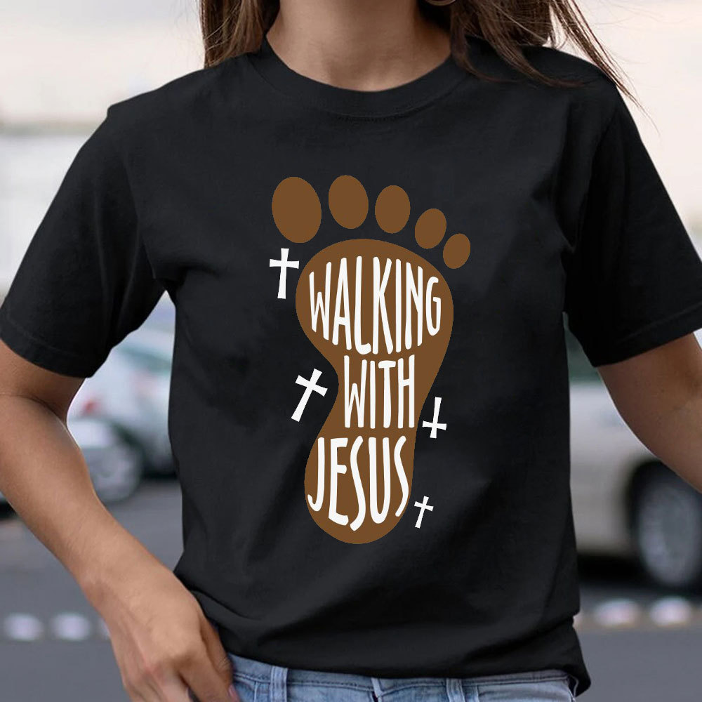Walking With Jesus Christian T-Shirt