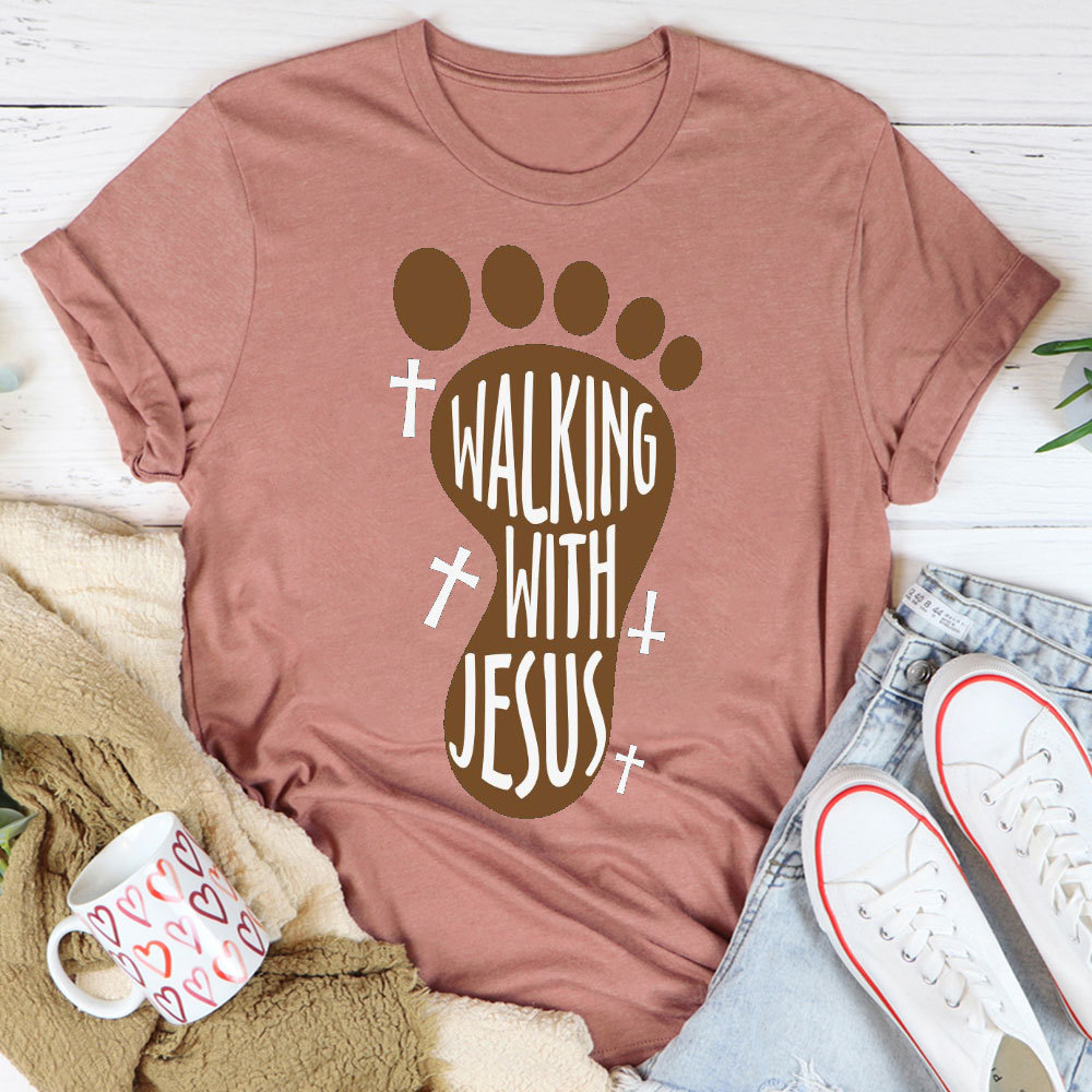 Walking With Jesus Christian T-Shirt