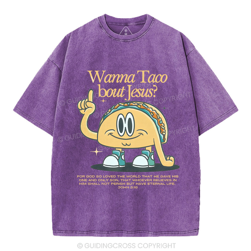 Wama Taco BOUT jesus Chrsitian Washed T-Shirt