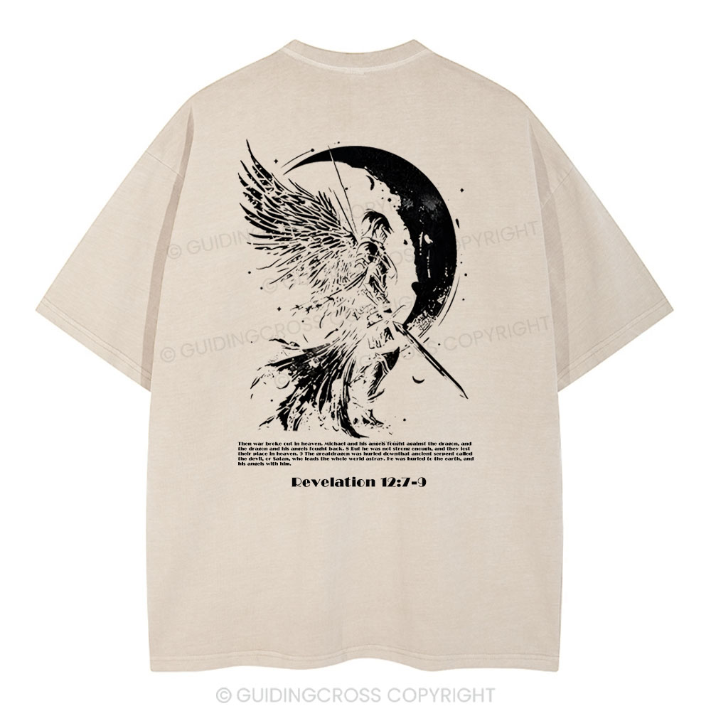 War Angel Christian Washed T-Shirt