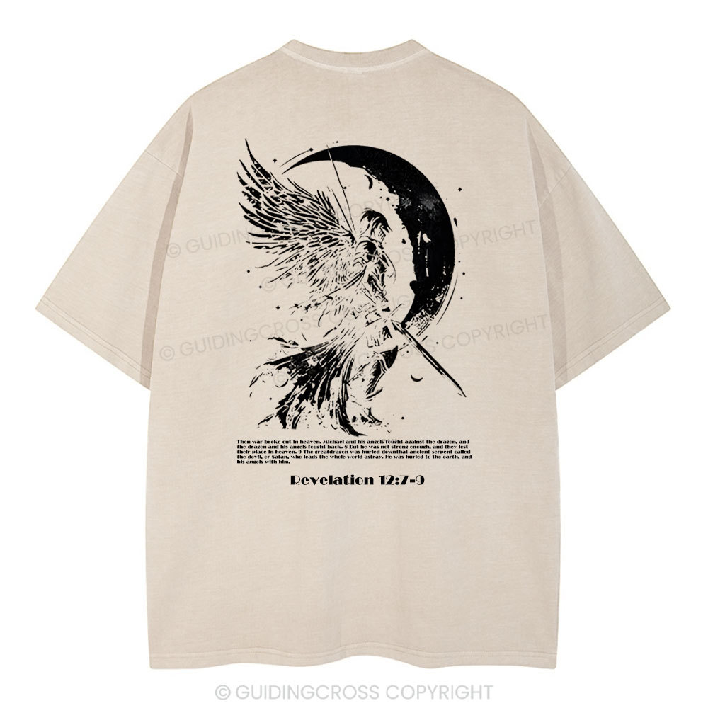 War Angel Christian Washed T-Shirt