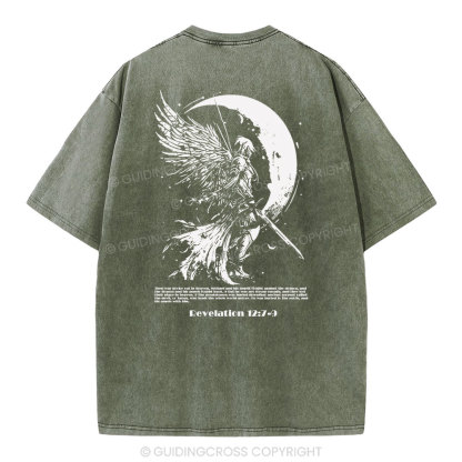 War Angel Christian Washed T-Shirt