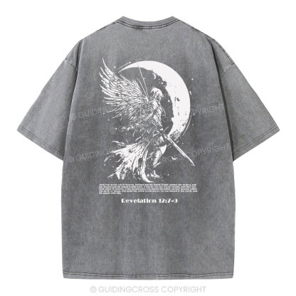 War Angel Christian Washed T-Shirt