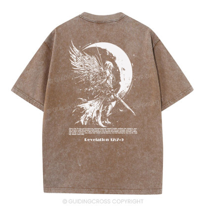 War Angel Christian Washed T-Shirt