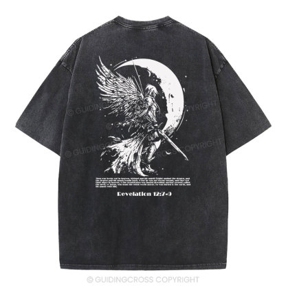 War Angel Christian Washed T-Shirt