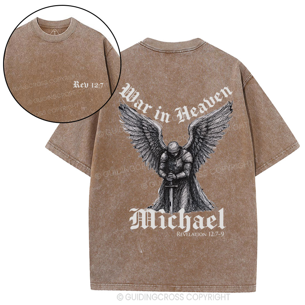 War In Heaven Christian Washed T-Shirt