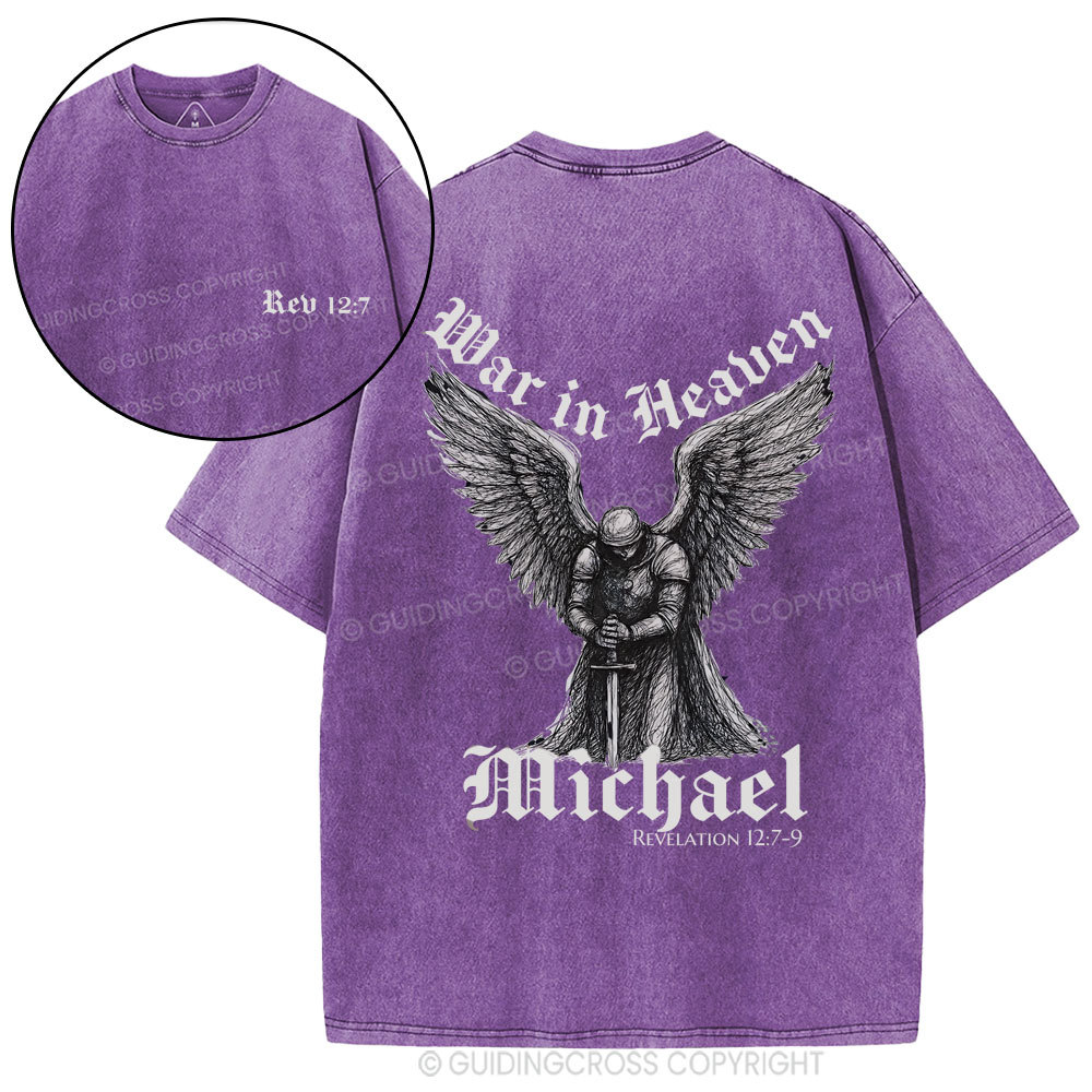 War In Heaven Christian Washed T-Shirt
