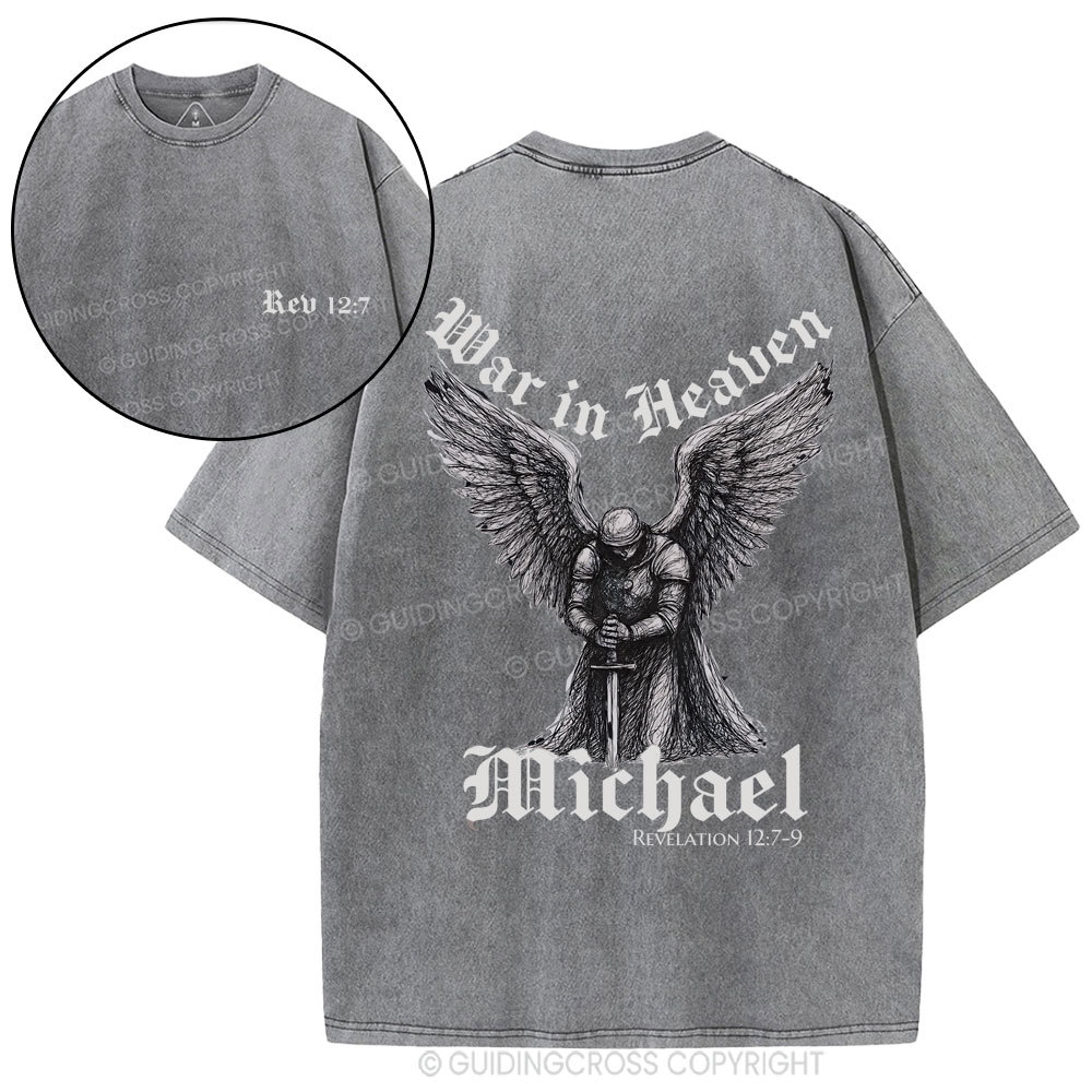 War In Heaven Christian Washed T-Shirt