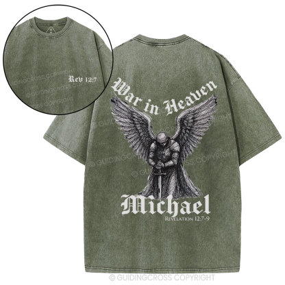 War In Heaven Christian Washed T-Shirt