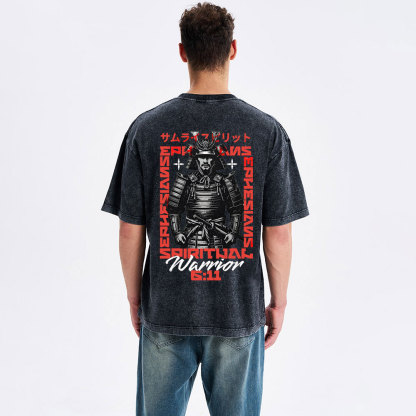 Warrior Christian Washed T-Shirt
