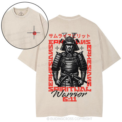 Warrior Christian Washed T-Shirt
